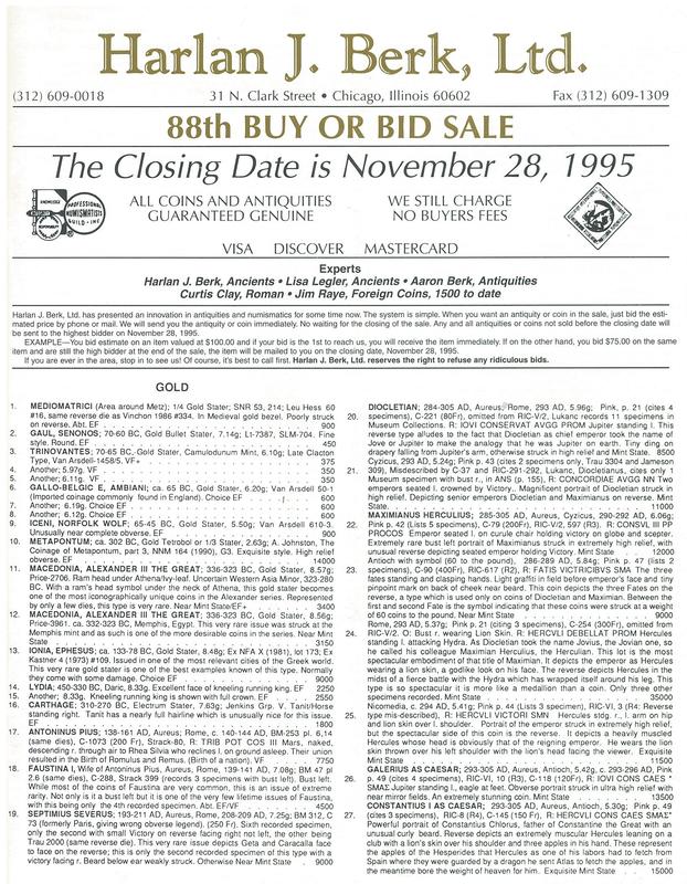 88th buy or bid sale / Harlan J. Berk, Ltd. cover