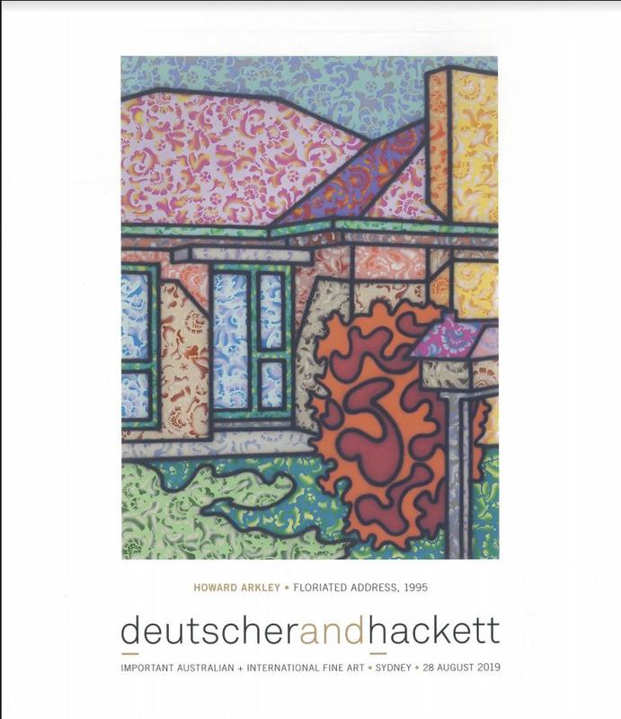 Important Australian + international fine art : Howard Arkley, Floriated Address, 1995 : Lot 48 / Deutscher and Hackett cover