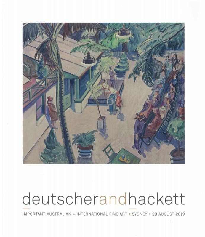 Important Australian + international fine art : Lot 1-130, Sydney, 28 August 2019 / Deutscher and Hackett cover