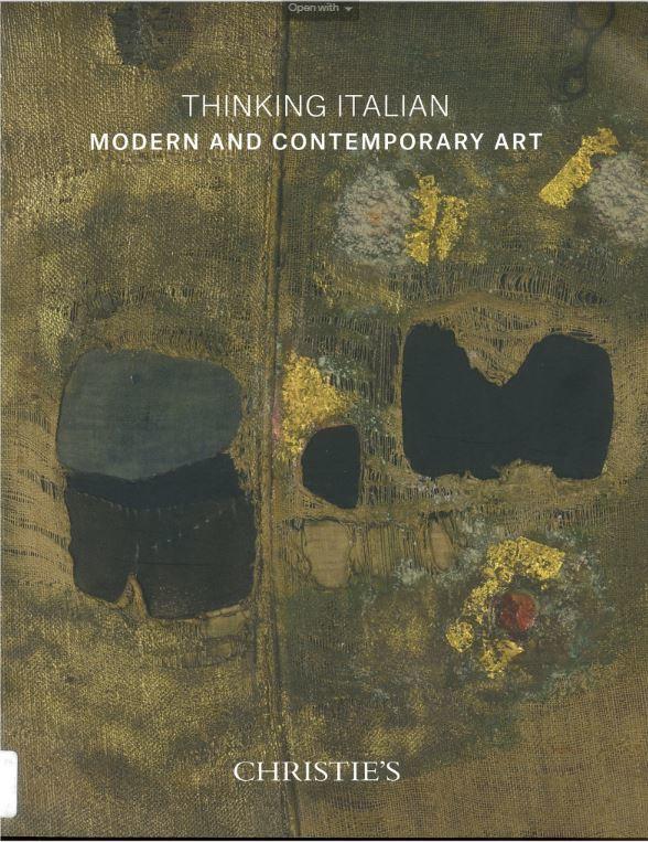 Thinking Italian evening auction : Friday 4 October 2019 / Christie's cover
