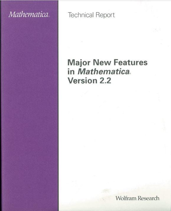 Major new features in Mathematica version 2.2 / Wolfram Research cover
