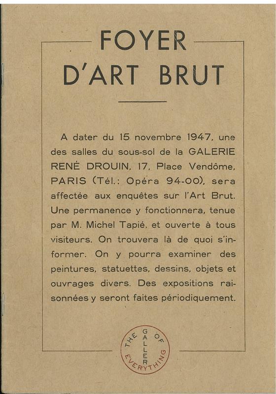 Foyer d'Art Brut / James Brett ; essay by Déborah Couette and Céline Delavaux cover