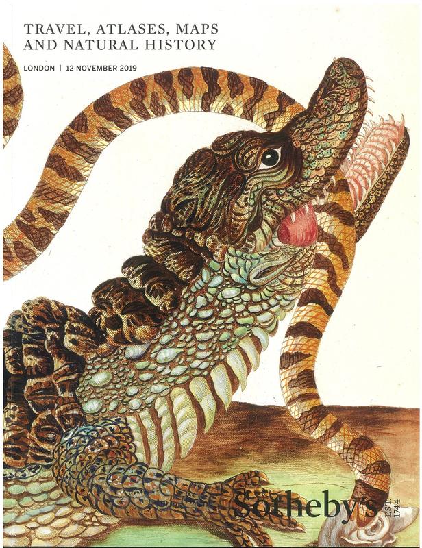 Travel, atlases, maps and natural history : auction in London, 12 November 2019 / Sotheby's cover