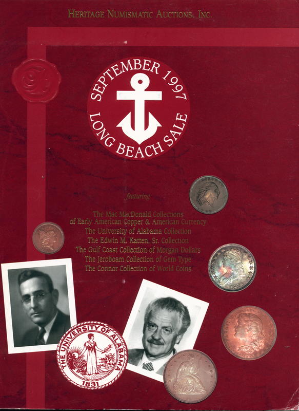 Long Beach, September 1997 : featuring the Mac MacDonald collections of early American copper & American currency … / Heritage Numismatic Auctions, Inc. cover