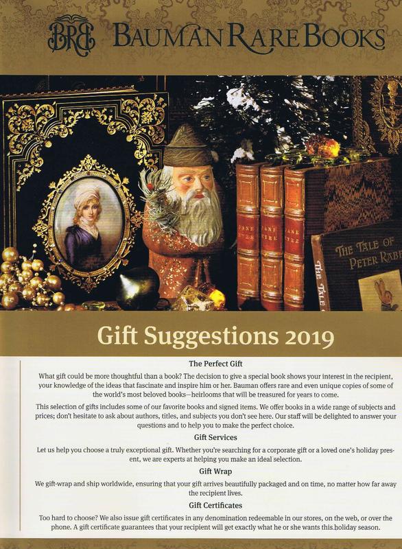 Bauman Rare Books : gift suggestions 2019 cover