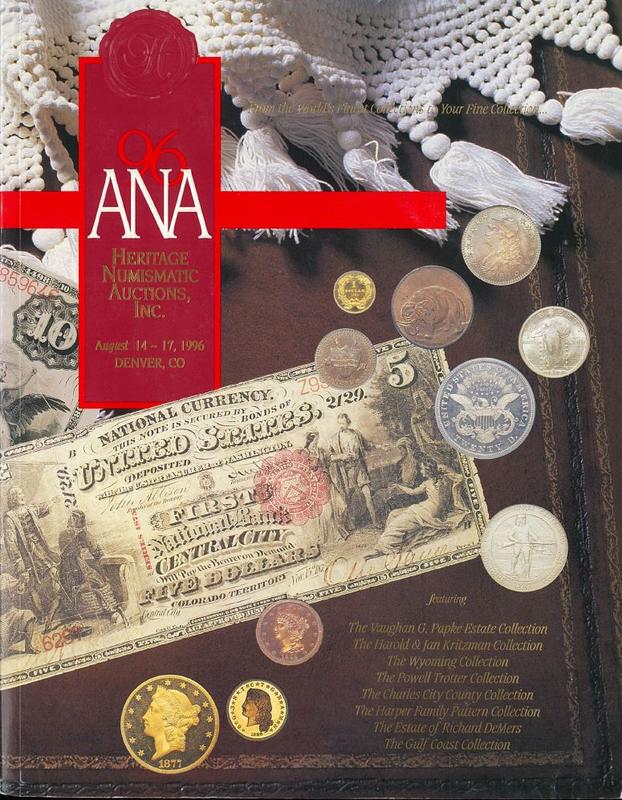 The 1996 American Numismatic Association sale / Heritage Numismatic Auctions cover