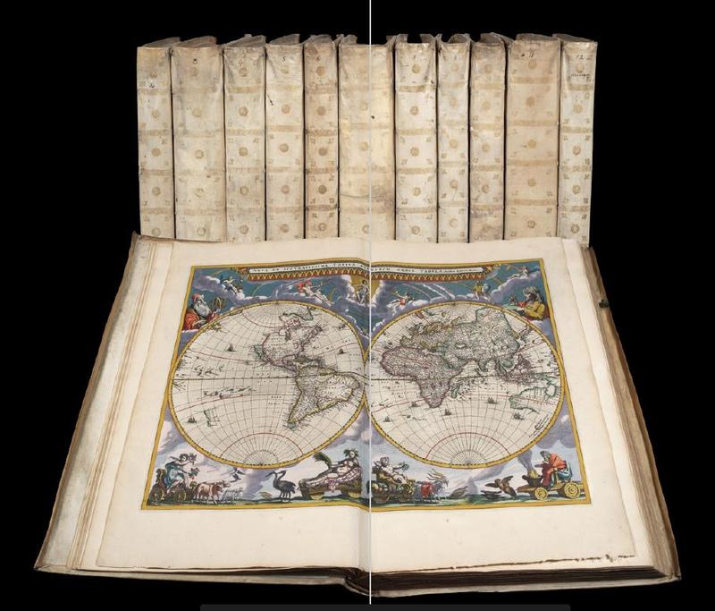 Le grand atlas : ou cosmographie blavian, en laquelle est exactement descritte la terr, la mer, et le ciel : volume V / cover