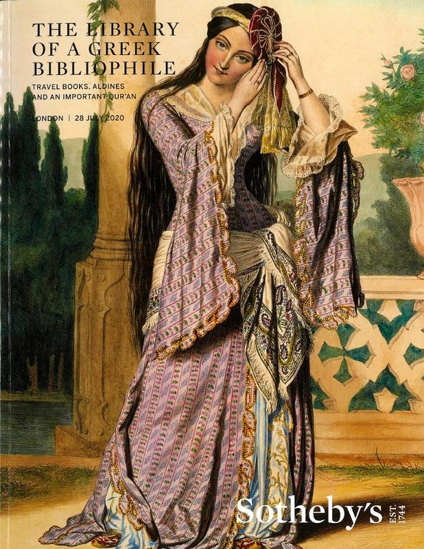 The library of a Greek bibliophile : travel books, aldines and an important Qur'an : auction in London, 28 July 2020 / Sotheby's cover