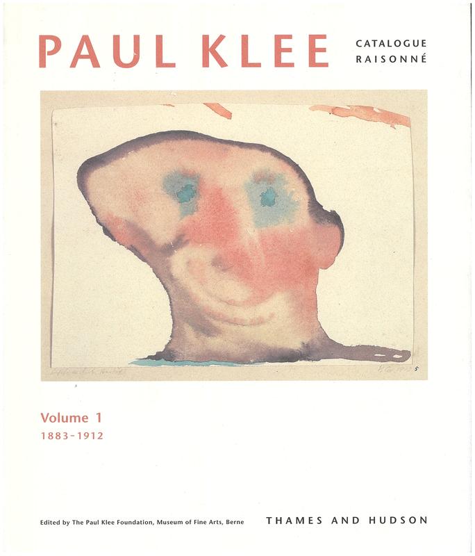 Paul Klee catalogue raisonne : volume 1, 1883-1912 / edited by the Paul Klee Foundation cover