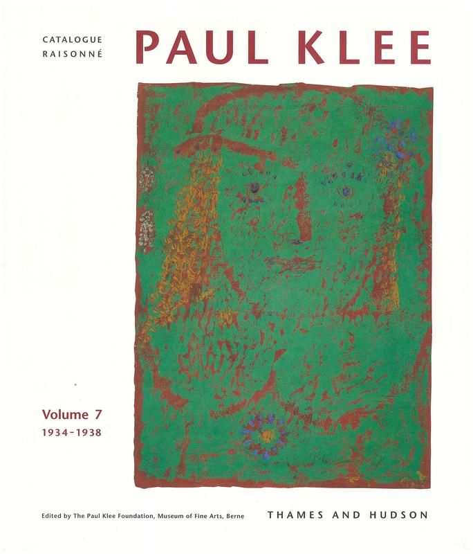Paul Klee catalogue raisonne : volume 7, 1934-1938 / edited by the Paul Klee Foundation cover