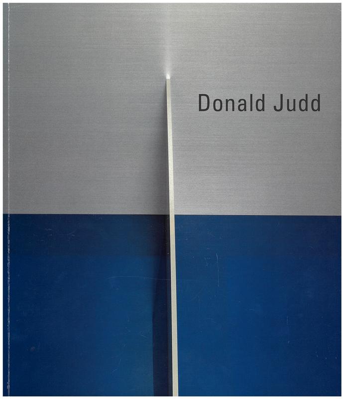 Donald Judd : late work cover