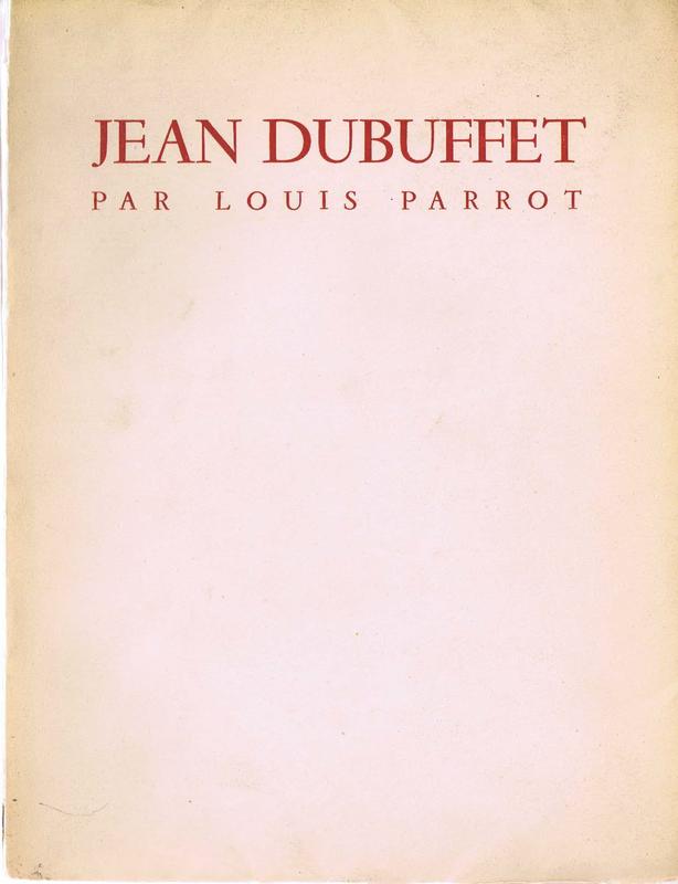 Jean Dubuffet / Louis Parrot cover