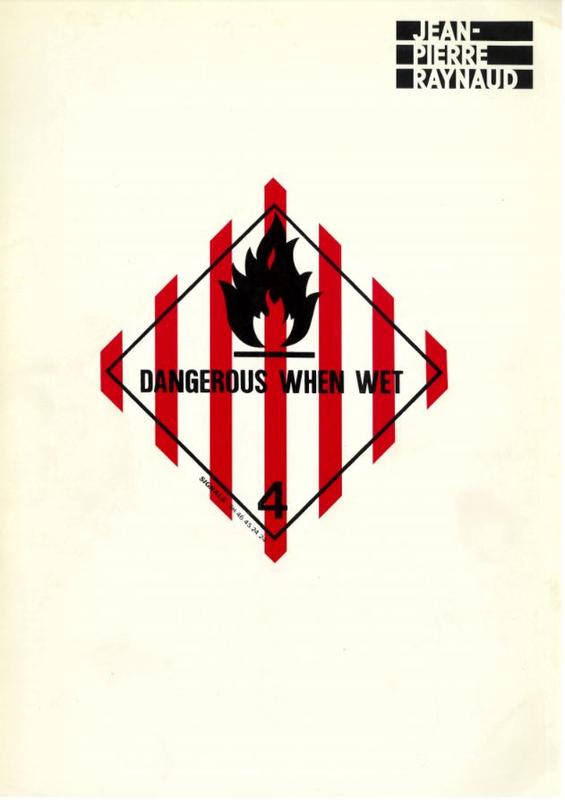 Jean-Pierre Raynaud Dangerous when wet / Toshio Shimizu cover