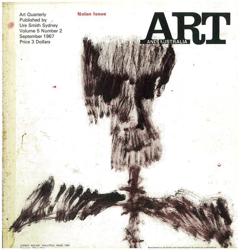 Art & Australia : Nolan Issue ; volume 5 number 2, September 1967 / Editor Mervyn Horton cover