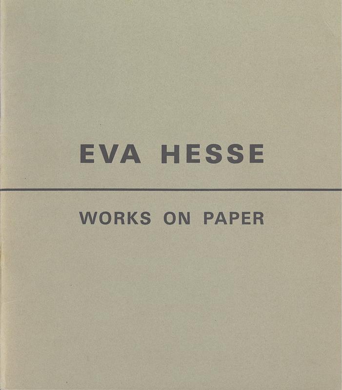 Eva Hesse 1936-1970 : a retrospective of works on paper cover