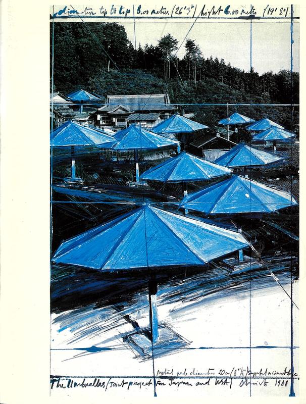 Christo : The Umbrellas (joint project for Japan and USA) : drawings and collages / Photographs Wolfgang Volz cover