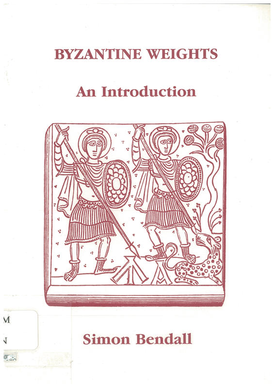 Byzantine weights : an introduction cover