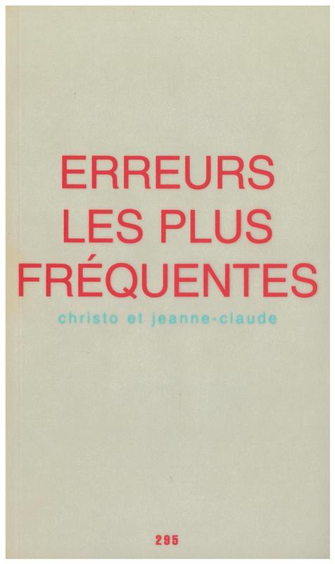 Erreurs les plus frequentes / Christo et Jeanne-Claude cover