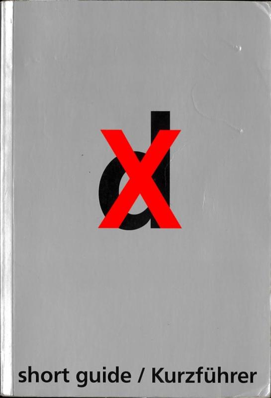 Short guide : Kurzfuhrer, documenta X cover