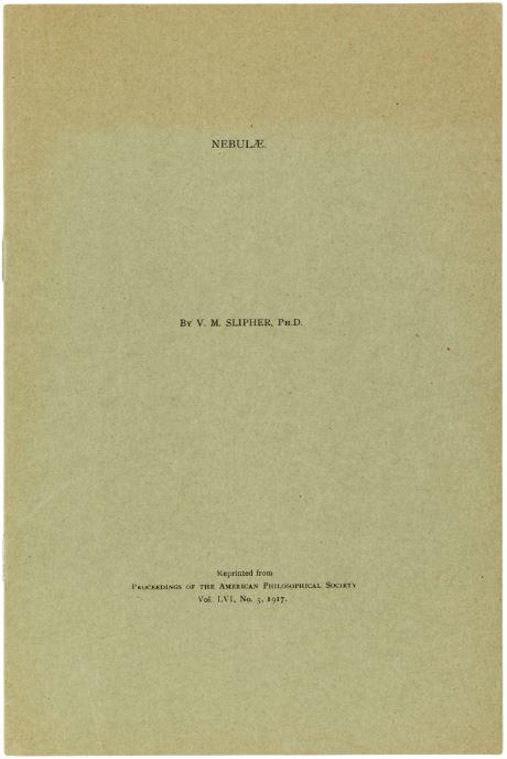 The universe is expanding / Vesto Melvin Slipher cover