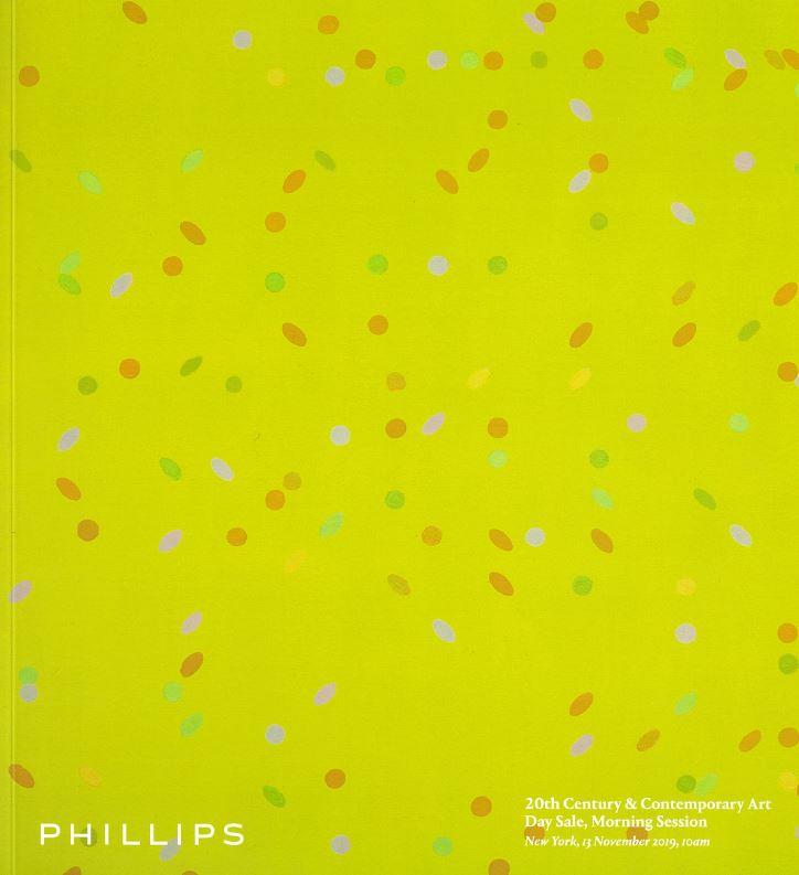 20th century & contemporary art day sale : morning session, New York, 13 November 2019 / Phillips cover