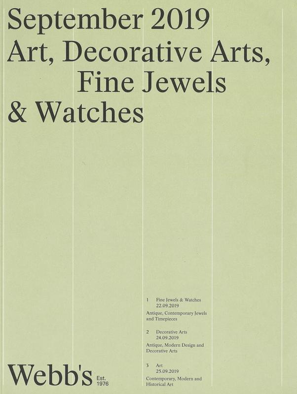 September 2019 : art, decorative arts, fine jewels & watches / Webb's cover