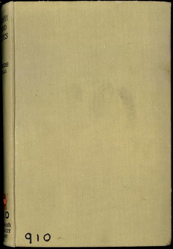 Geography behind politics / by A. E. Moodie cover