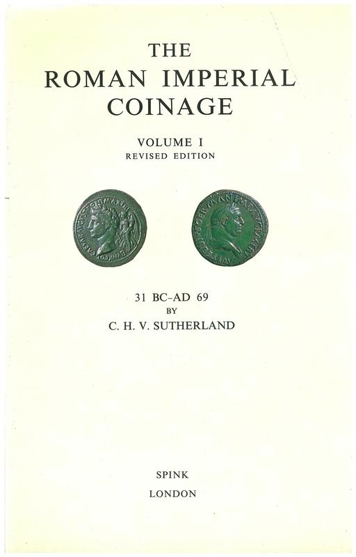 The Roman Imperial coinage : volume I : from 31 BC to AD 69 cover