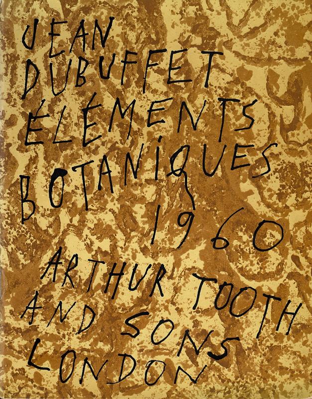 Jean Dubuffet : elements botaniques (Aout-Decembre 1959) cover