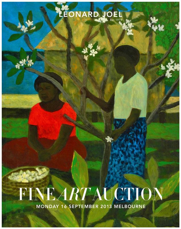 Fine art auction : Monday 16 September 2013 / Leonard Joel cover