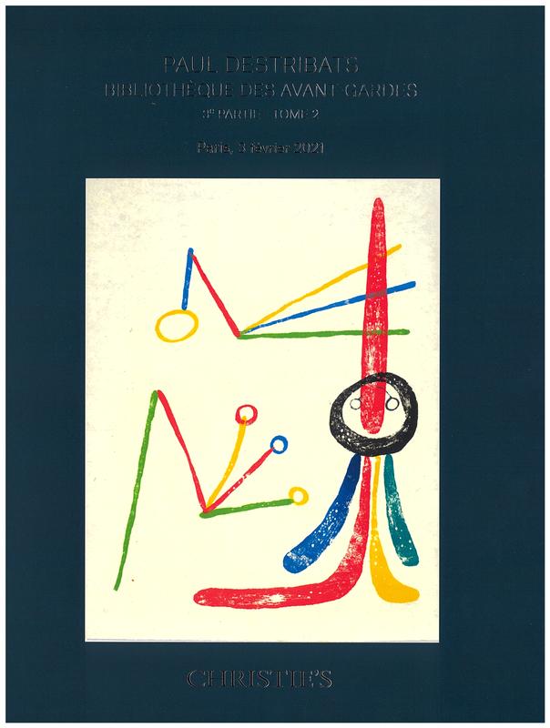 Paul Destribats bibliotheque des avant-gardes : 3e partie - tome 2 : vente aux encheres, Mercredi 3 fevrier 2021 / Christie's cover