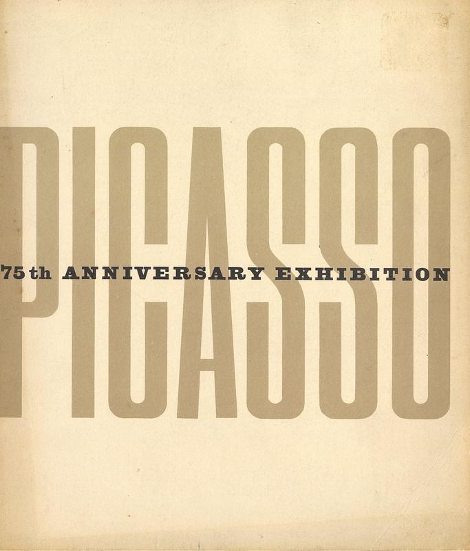 Picasso : 75th anniversary exhibition / edited by Alfred H. Barr, Jr. cover