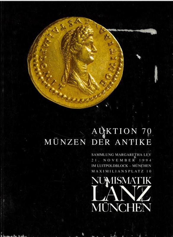 Auction 70 : Munzen der antike : Montag 21 November 1994 / Numismatik Lanz Munchen cover