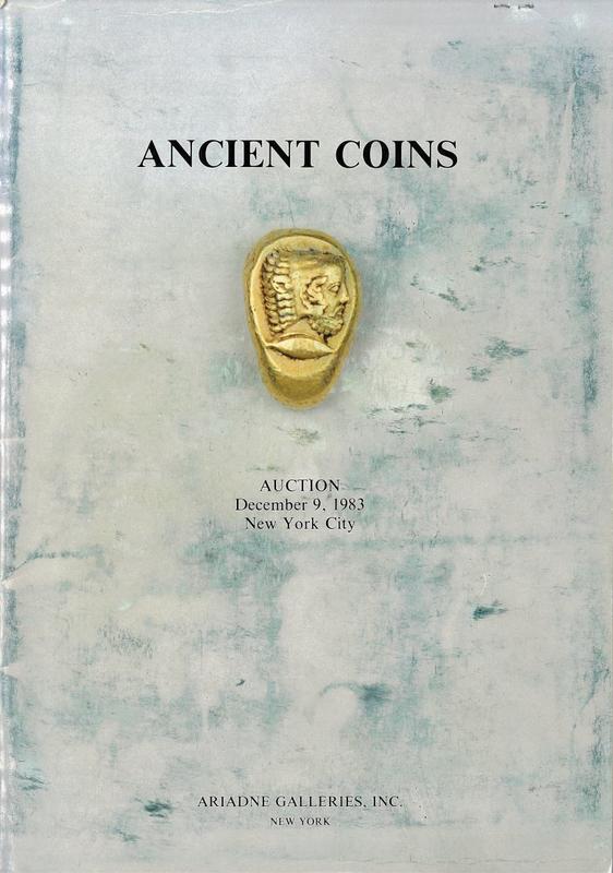 An auction sale of ancient coins : Friday, December 9, 1983 / Ariadne Galleries cover