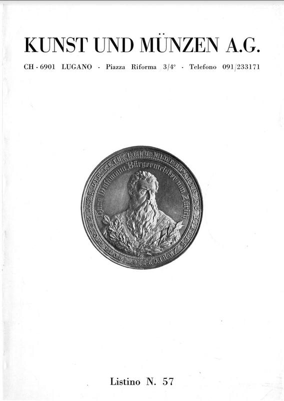 Listino N. 57, Settembre 1985 / Kunst und Munzen cover