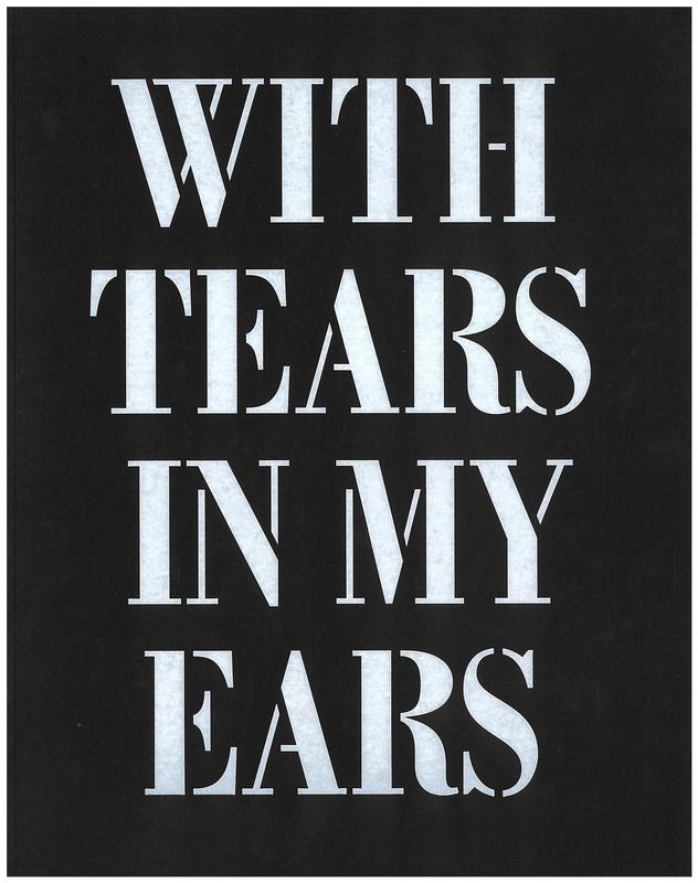 Thomas Schutte : with tears in my ears cover