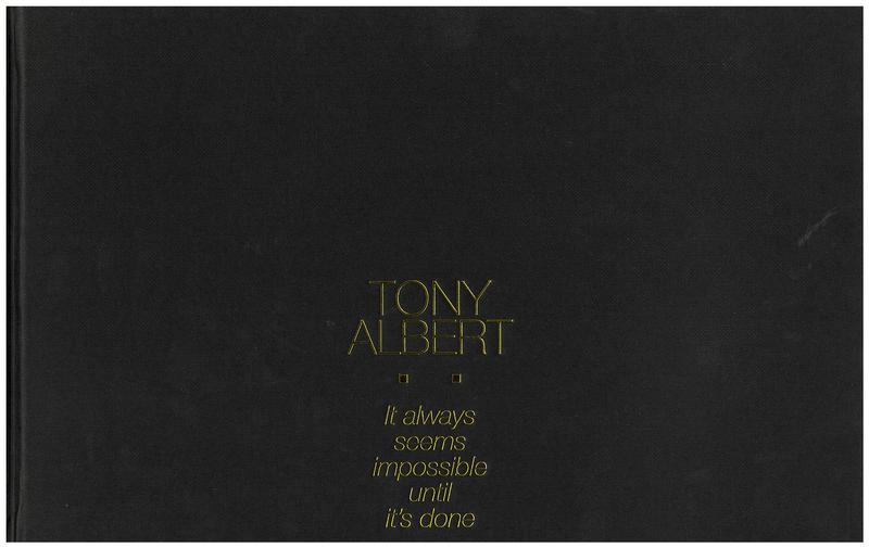 Tony Albert : it always seems impossible until it's done cover