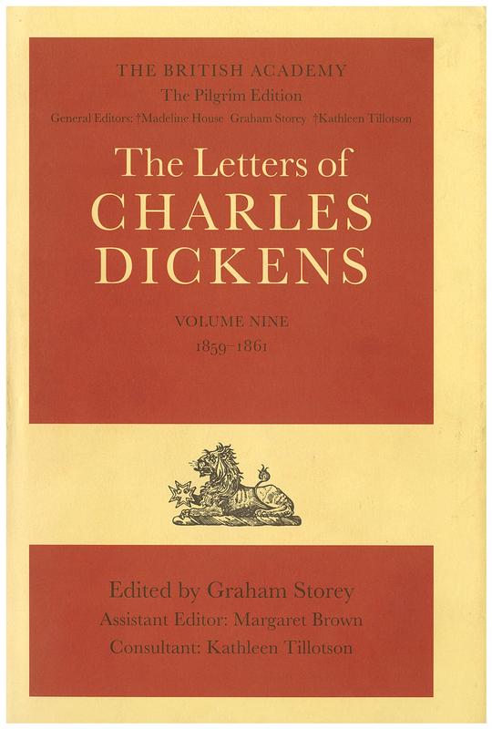 The letters of Charles Dickens : volume 9, 1859-1861 / edited by Graham Storey cover