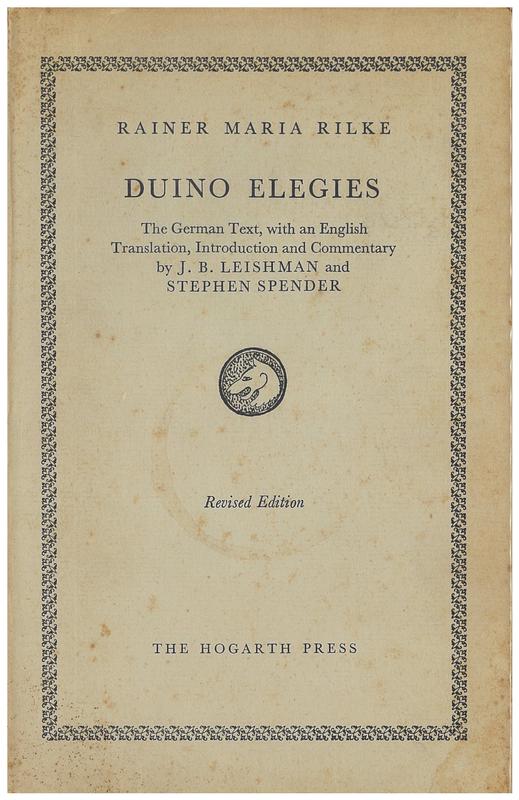 Duino elegies / Rainer Maria Rilke ; translation, introduction and commentary by J. B. Leishman & Stephen Spender cover