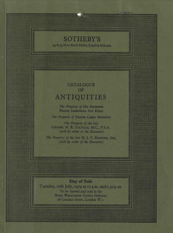 Middle Eastern, Irish, Viking, Egyptian, Greek, Roman and Etruscan antiquities, also art reference books ... : Tuesday 10th July 1979 / Sotheby Parke Bernet & Co. cover