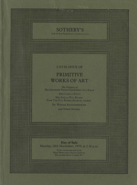 Catalogue of African, Oceanic and American Indian works of art ... : Monday 26th November 1979 / Sotheby Parke Bernet & Co. cover