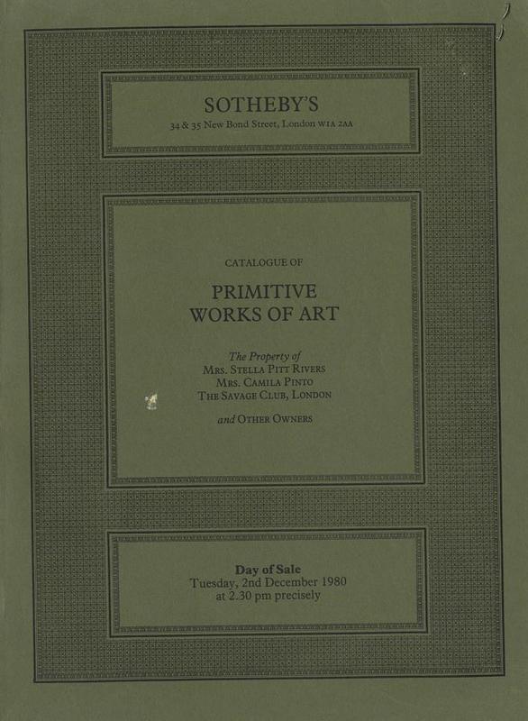 Pre-Columbian, American Indian, Oceanic and African works of art ... : Tuesday 2nd December 1980 / Sotheby Parke Bernet & Co. cover