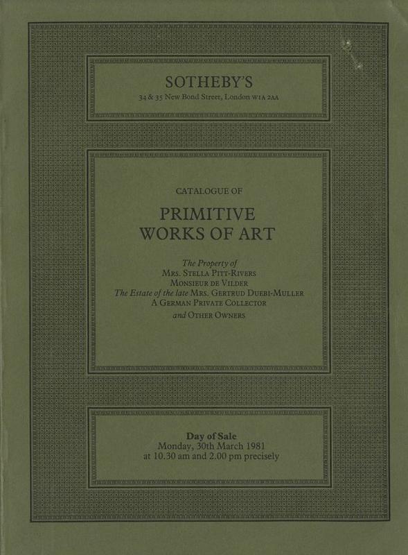 Pre-Columbian, Central American, American Indian, South-East Asian, Oceanic and African works of art ... : Monday 30th March 1981 / Sotheby Parke Bernet & Co. cover