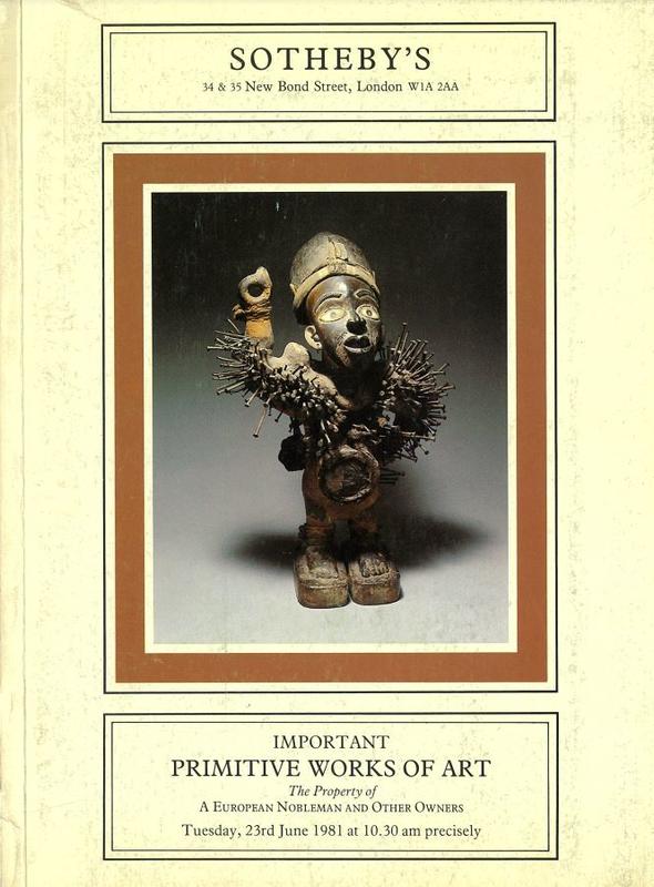 African, Oceanic and American Indian works of art ... : Tuesday 23rd June 1981 / Sotheby Parke Bernet & Co. cover