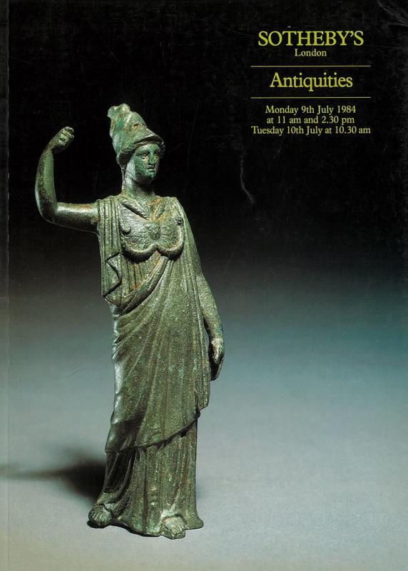 Catalogue of Egyptian, Middle Eastern, Greek, Etruscan, Roman, Celtic, Byzantine, Frankish, Anglo-Saxon and Viking antiquities, also ancient glass and art reference books : Monday 9th July 1984 and Tuesday 10th July 1984 / Sotheby Parke Bernet & Co. cover