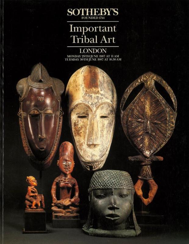 Tribal art : Monday 29th June 1987, Tuesday 30th June 1987 / Sotheby's cover