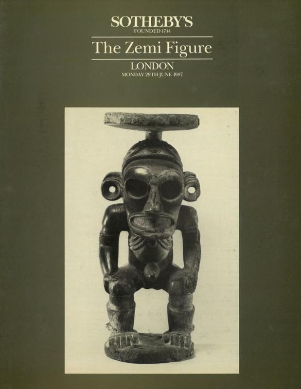 The Zemi figure : London, Monday 29th June 1987 / Sotheby's cover