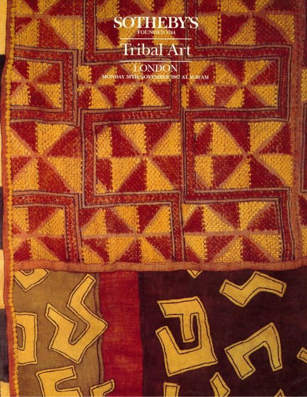 Tribal art : Monday 30th November 1987 / Sotheby's cover