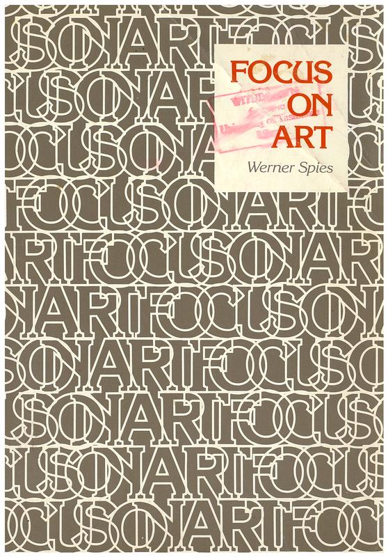 Focus on art / Werner Spies cover