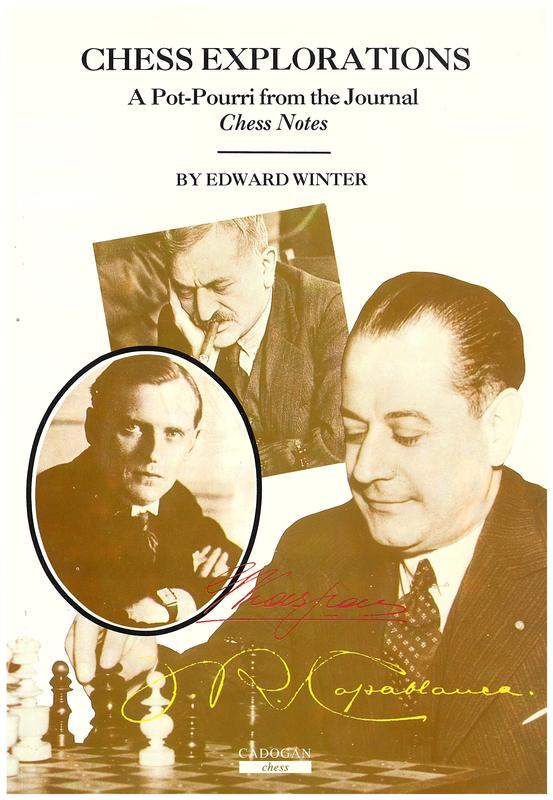 Chess explorations : a pot-pourri from the journal Chess Notes / Edward Winter cover